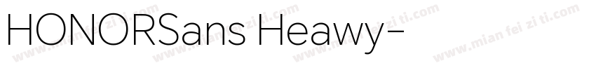 HONORSans Heawy字体转换
